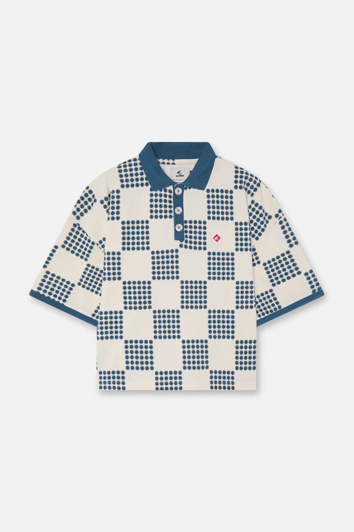 Scuffers Chess Blue Polo