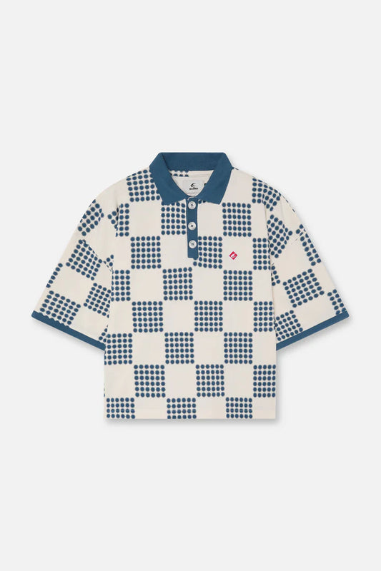 Scuffers Chess Blue Polo